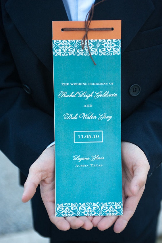teal invitations for teal orange rustic country wedding